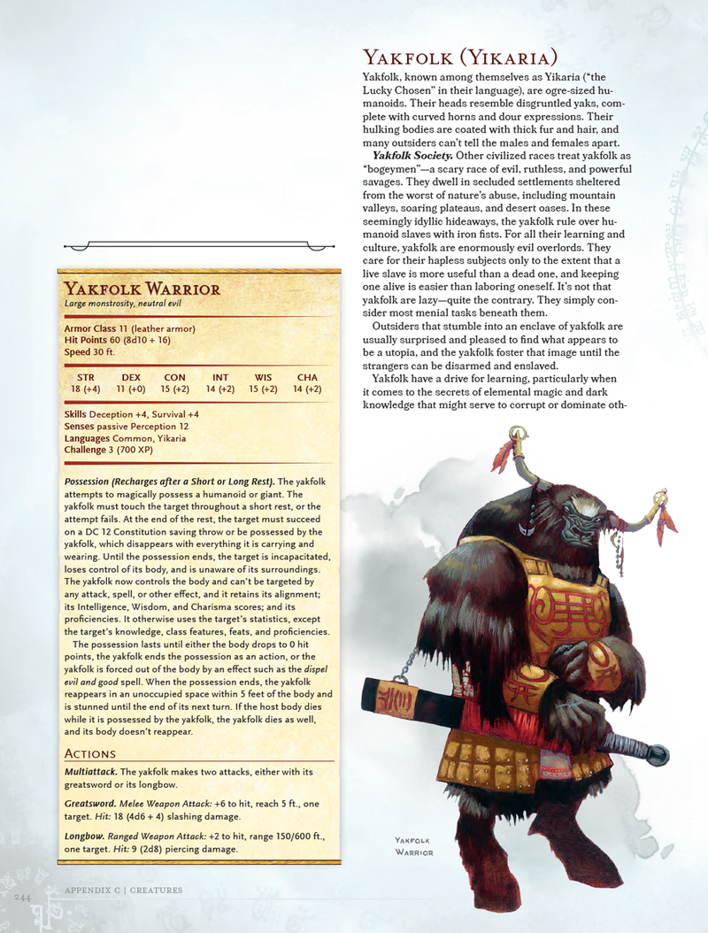 Storm King’s Thunder introduces new monsters that players will encounter in the Forgotten Realms and provides optional actions and traits for giants.